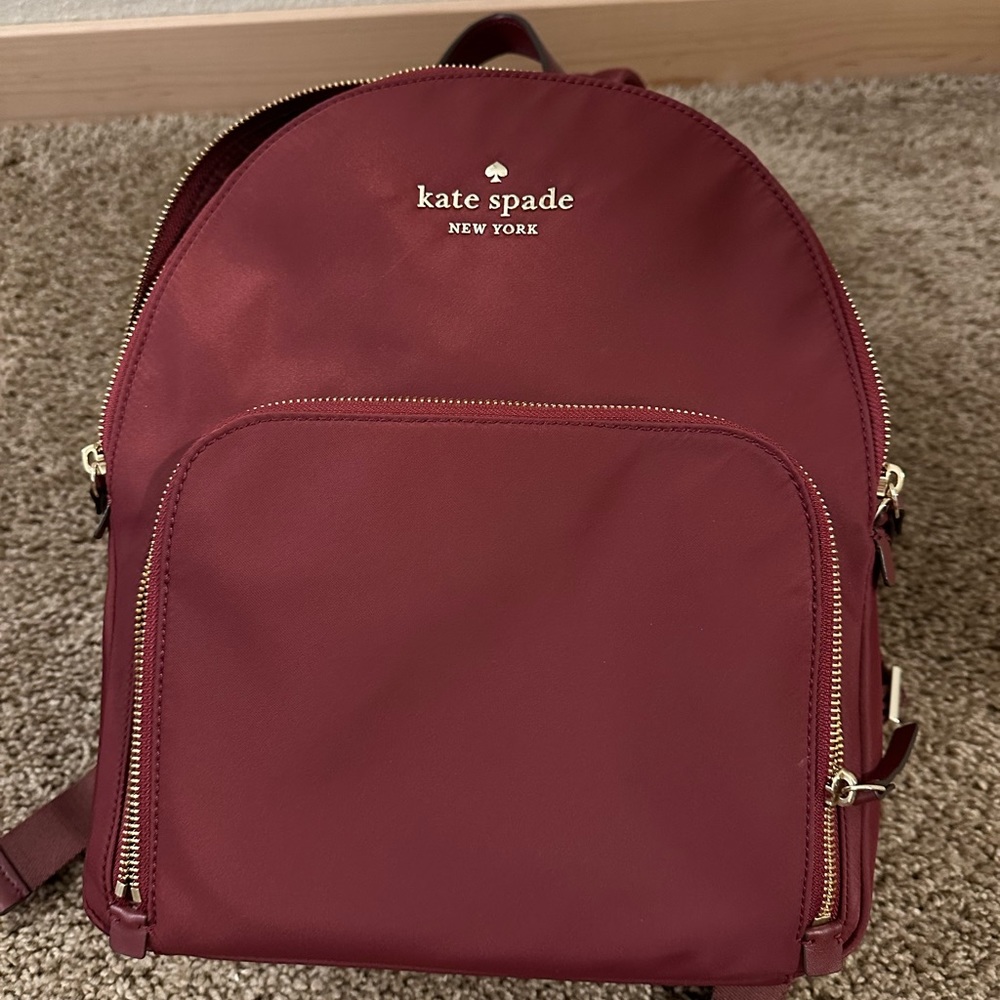 Maroon Kate Spade Nylon Backpack